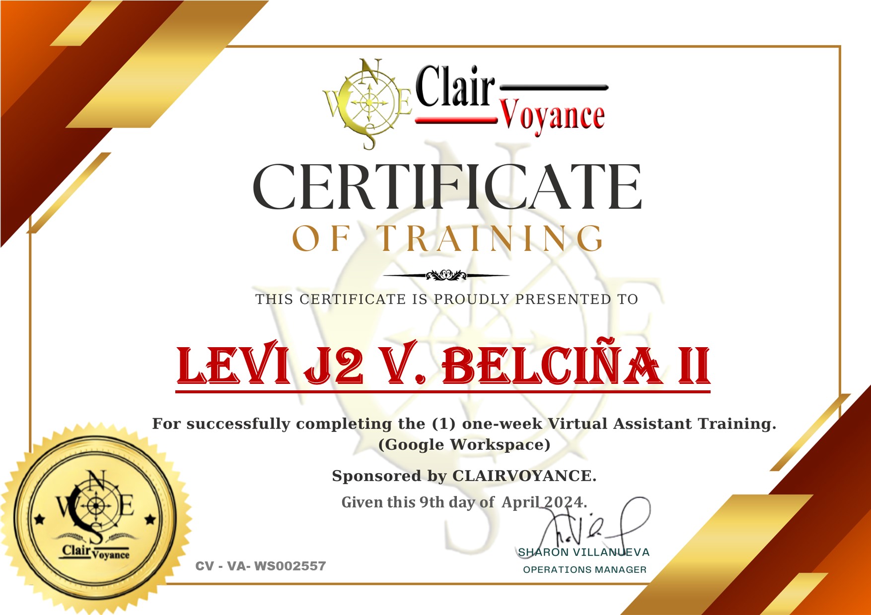 Certificate 2
